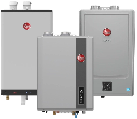 Rheem tankless water heater product lineup